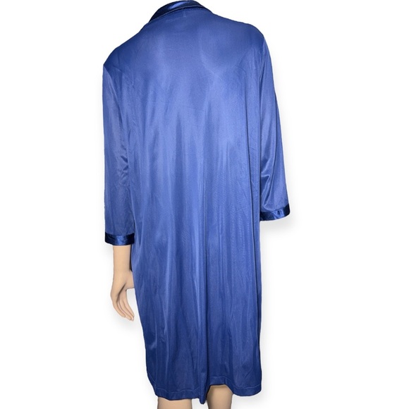 Vintage Vanity Fair Blue Women's Satin Nightgown size L - Picture 4 of 5